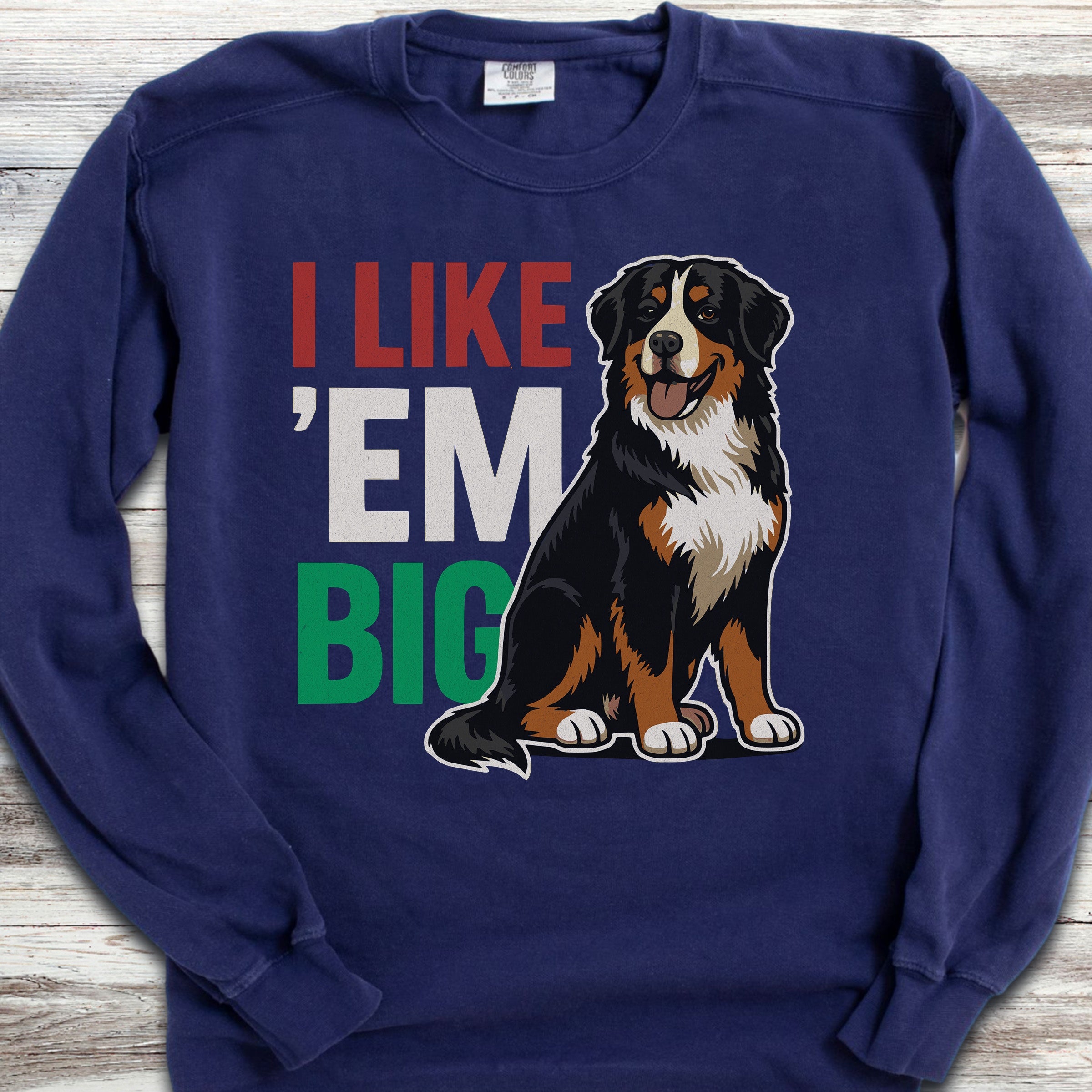 Bernese Mountain Dog Big Sweatshirt - True Navy