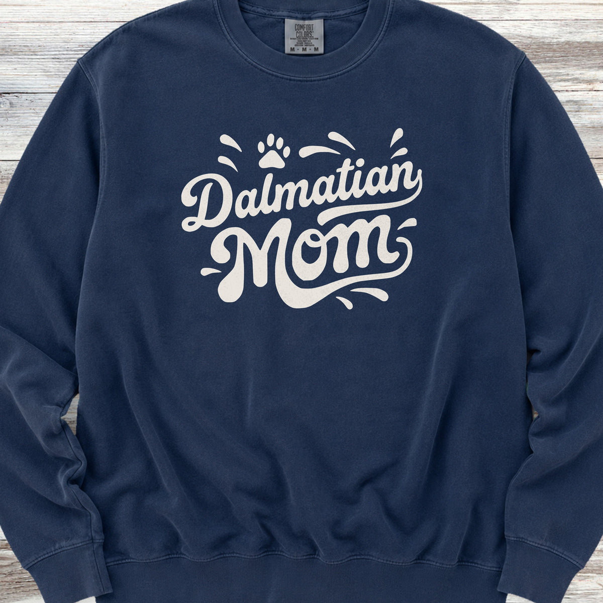 Dalmatian Groovy Mom Sweatshirt - True Navy