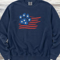Paw Print Flag Sweatshirt - True Navy