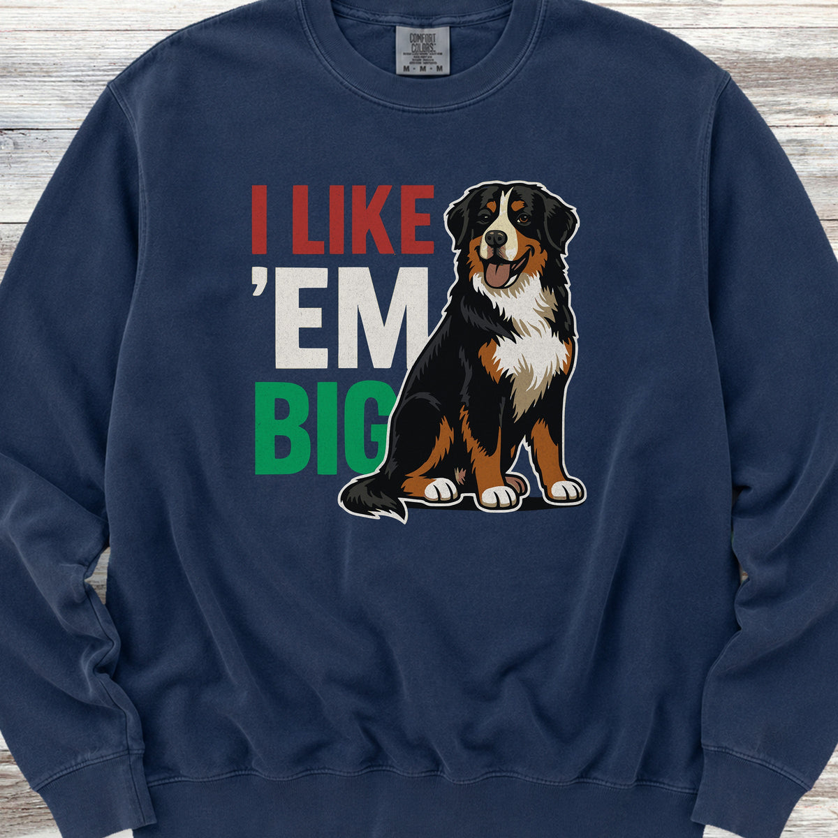 Bernese Mountain Dog Big Sweatshirt - True Navy