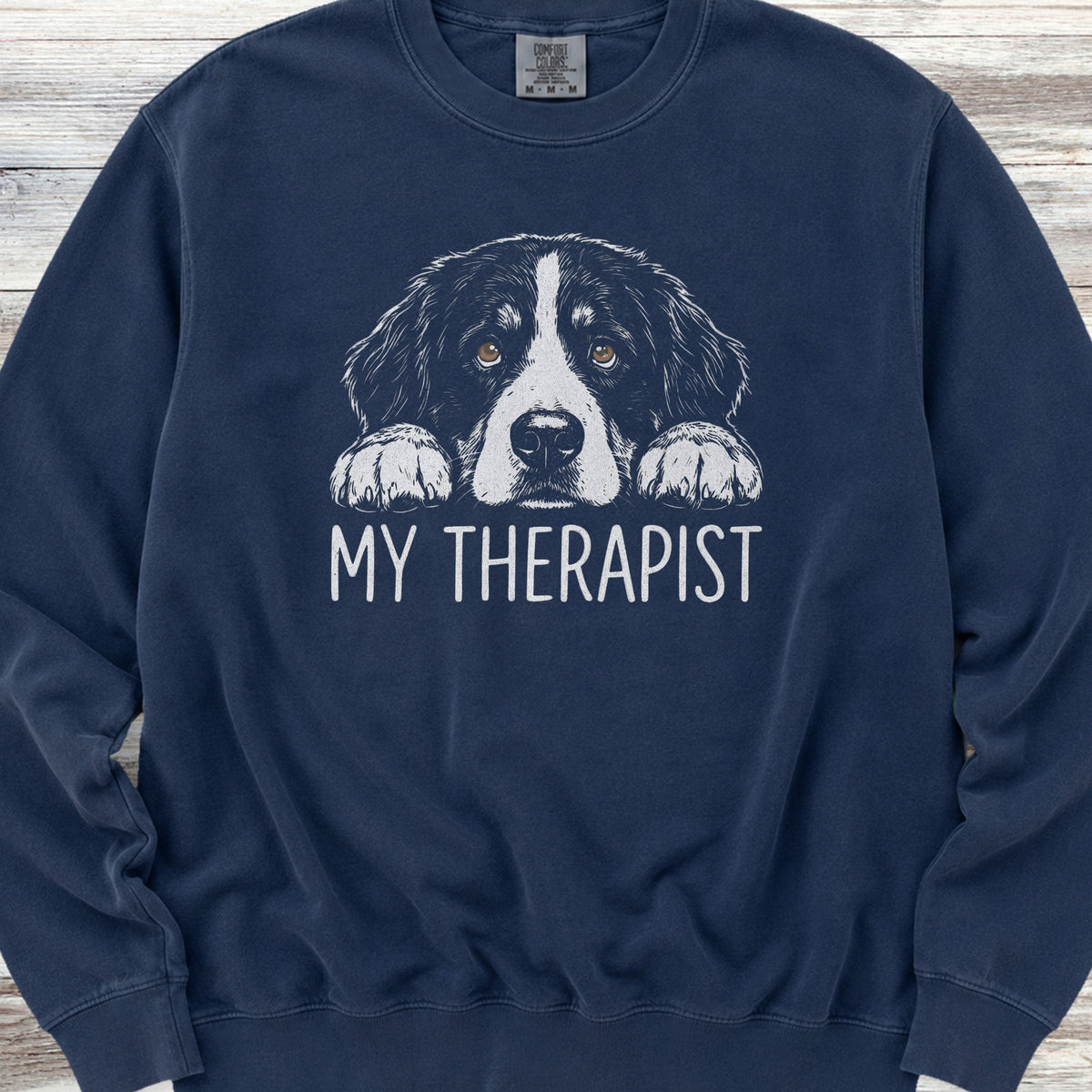 Bernese Mountain Dog Therapist Sweatshirt - True Navy