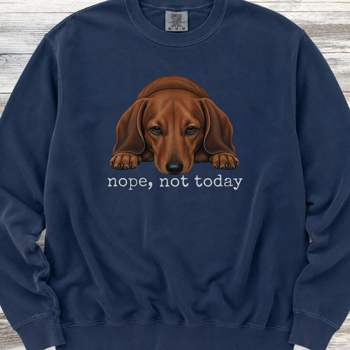 Dachshund Nope Sweatshirt - True Navy