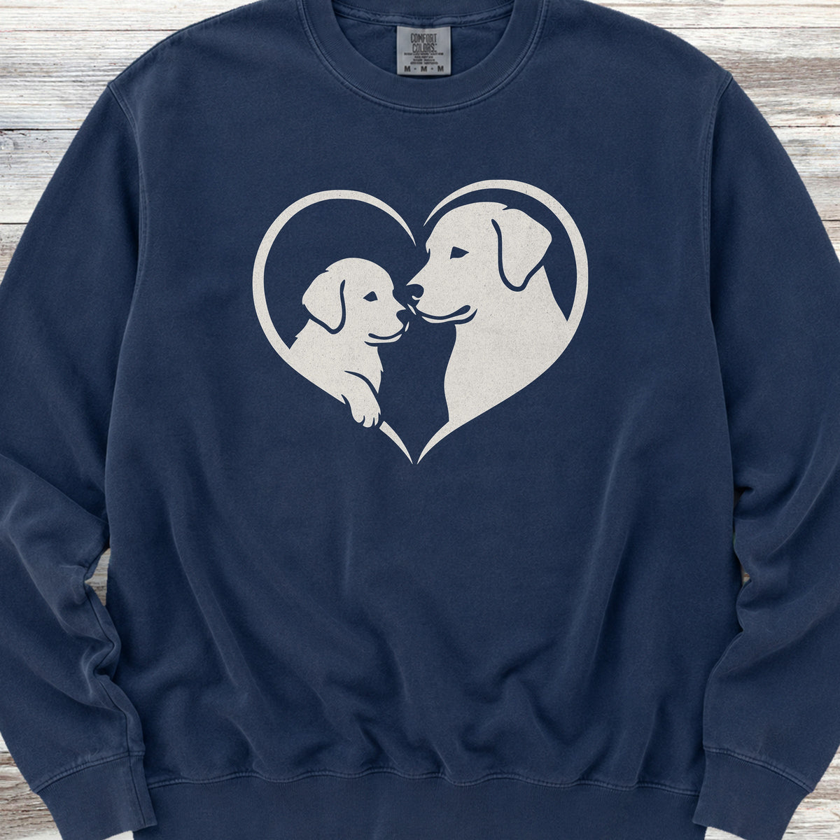 Labrador Retriever Heart Bond Sweatshirt - True Navy