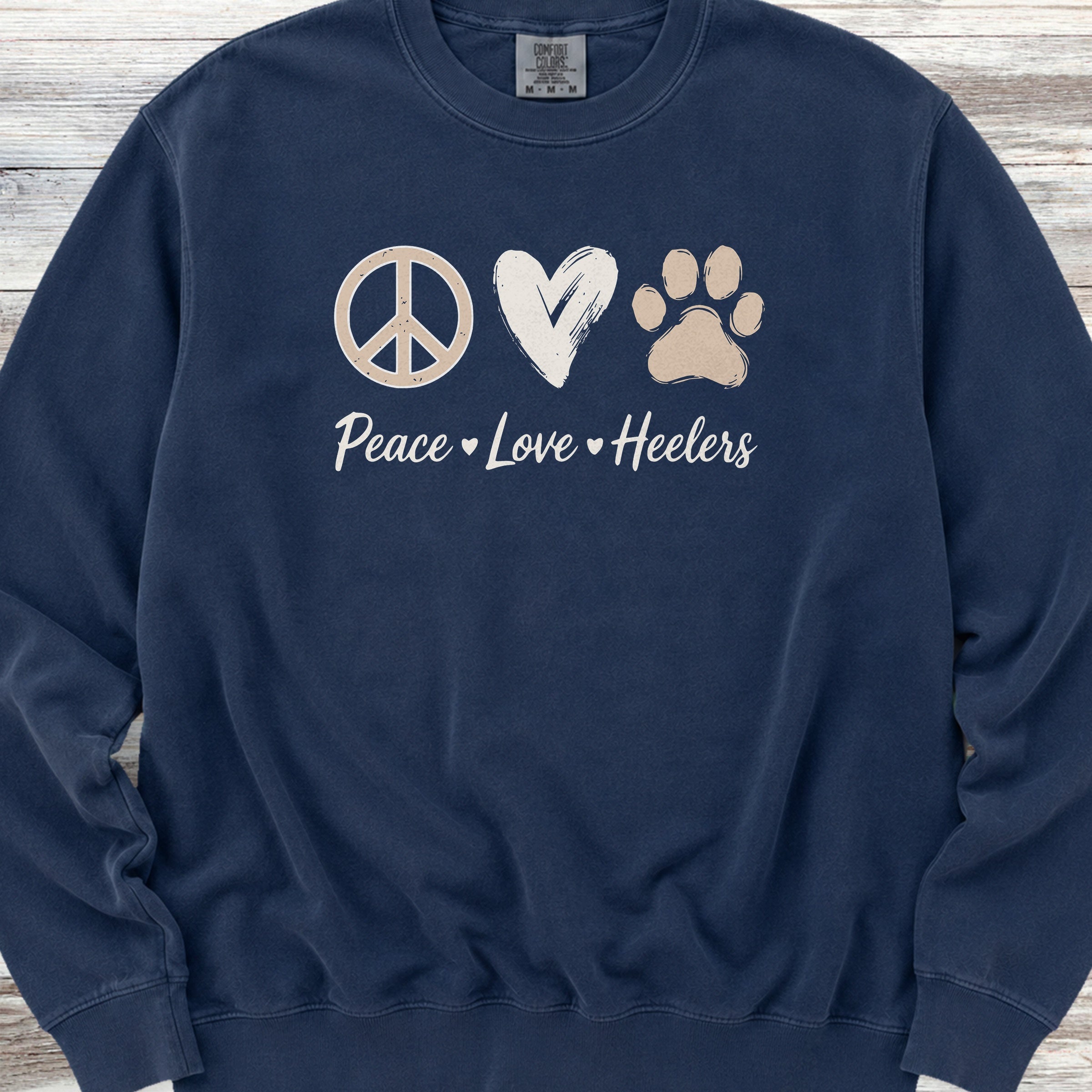 Australian Cattle Dog Peace Sweatshirt - True Navy