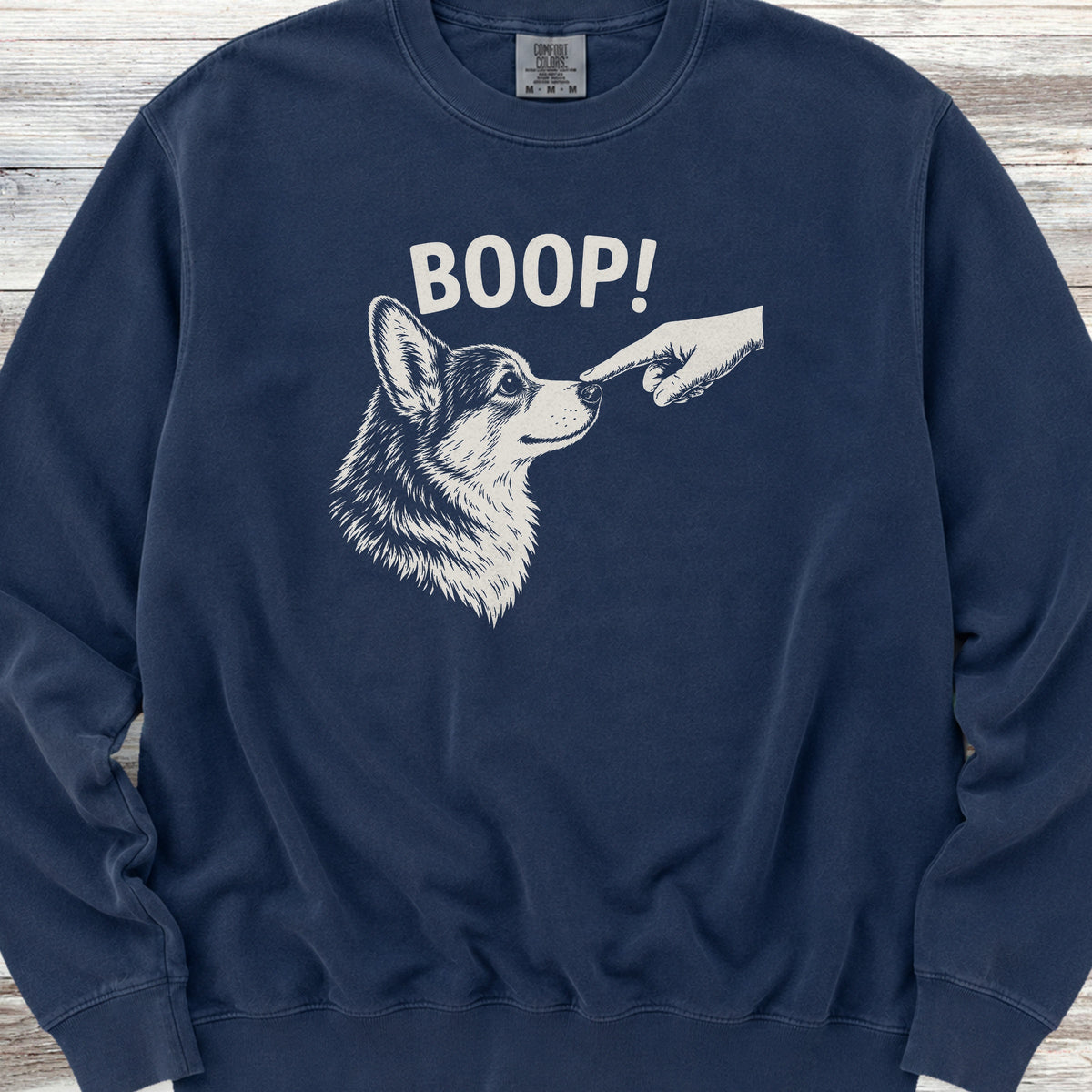 Corgi BOOP! Sweatshirt - True Navy