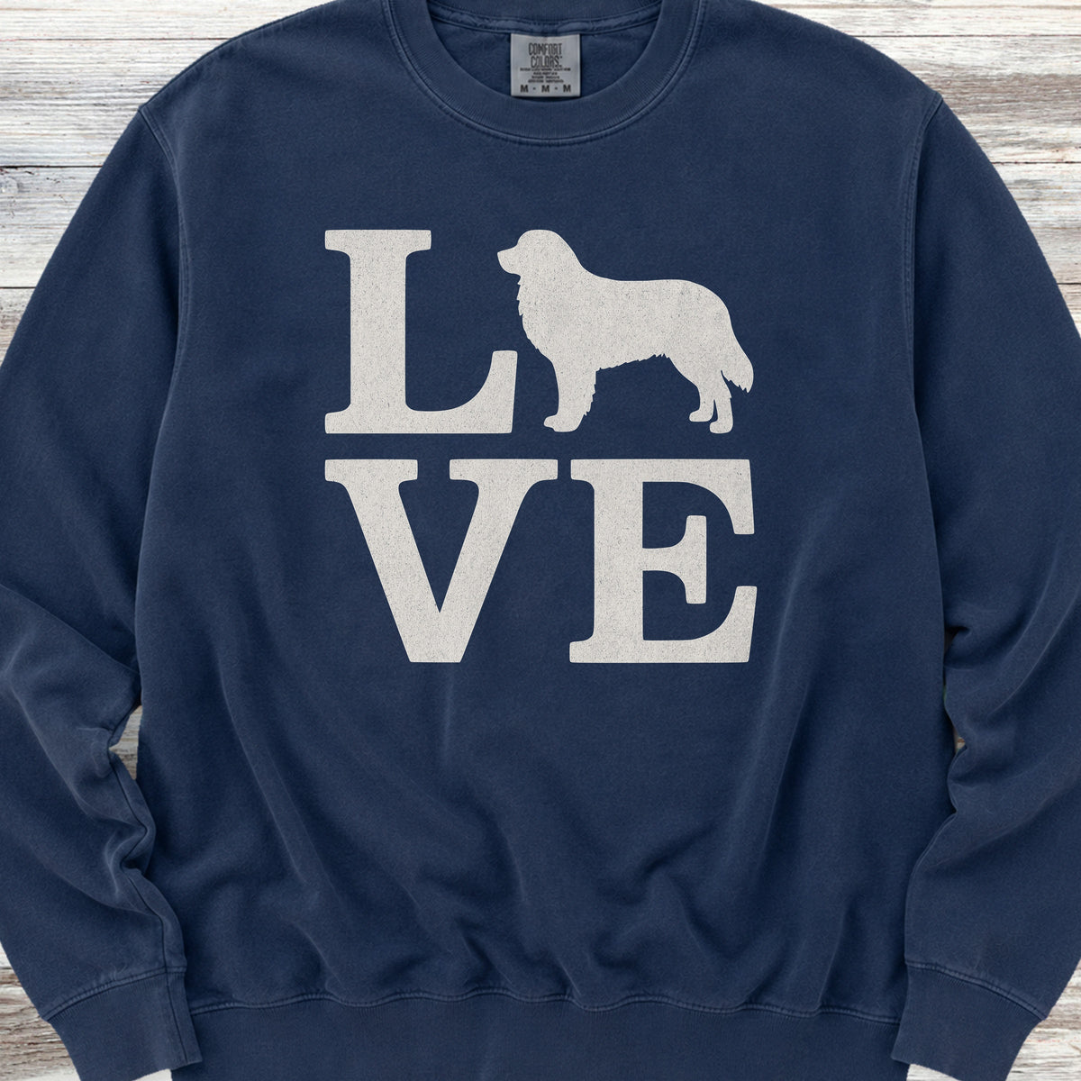 Bernese Mountain Dog Love Sweatshirt - True Navy