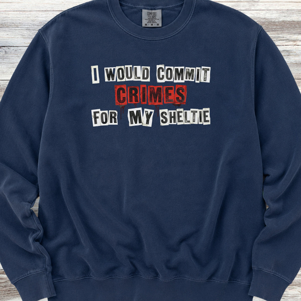 Shetland Sheepdog Crimes Sweatshirt - True Navy