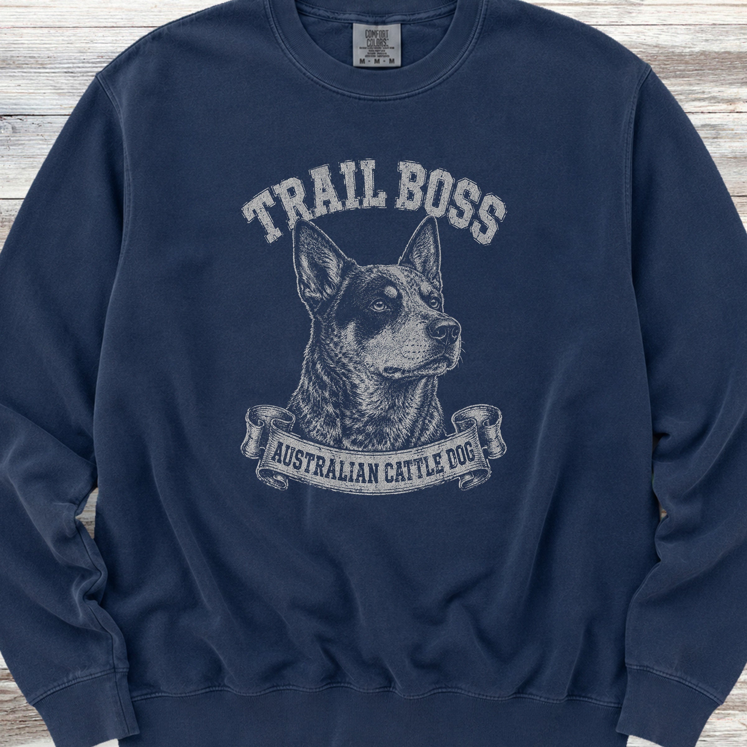Australian Cattle Dog Trail Boss Sweatshirt - True Navy