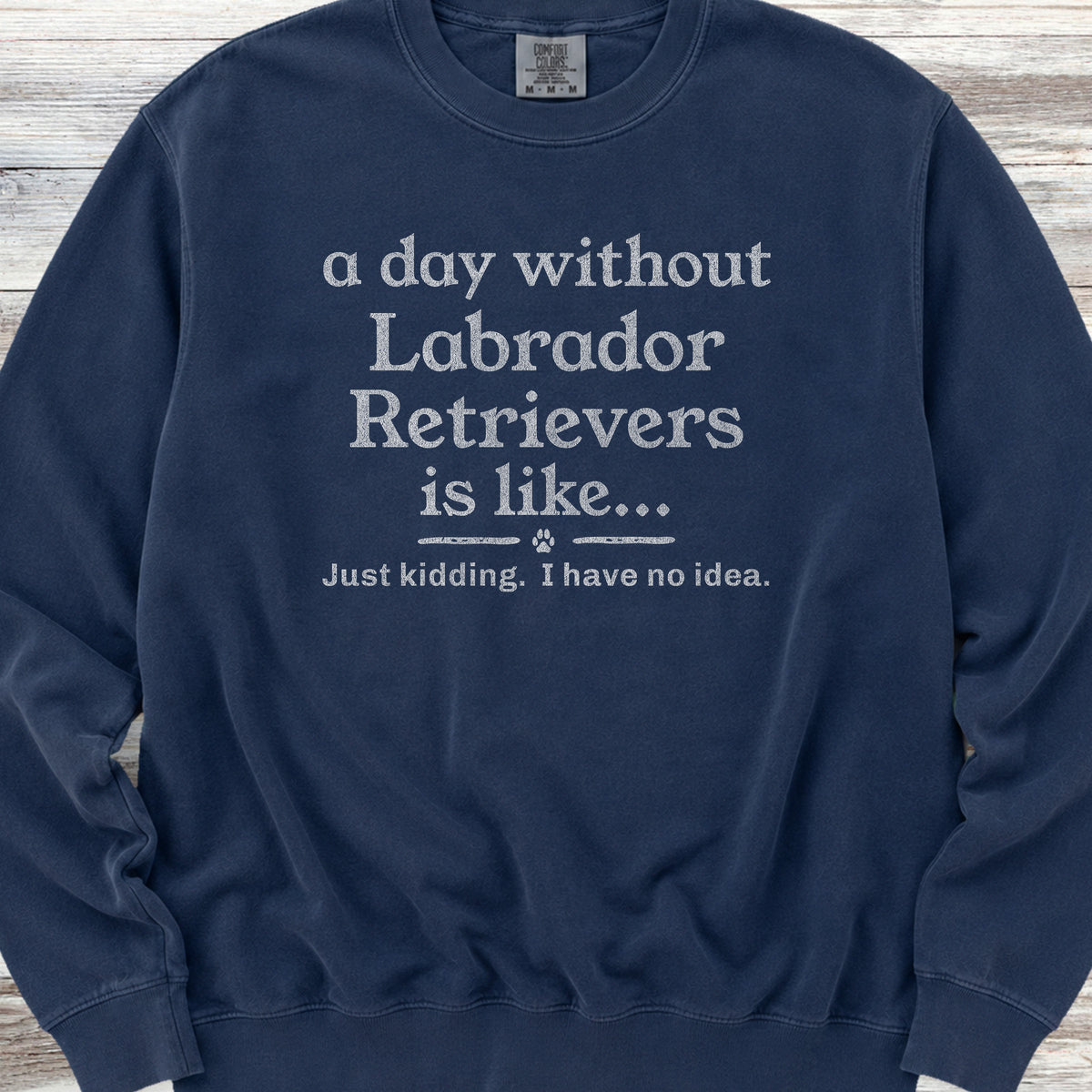 Labrador Retriever Day Sweatshirt - True Navy