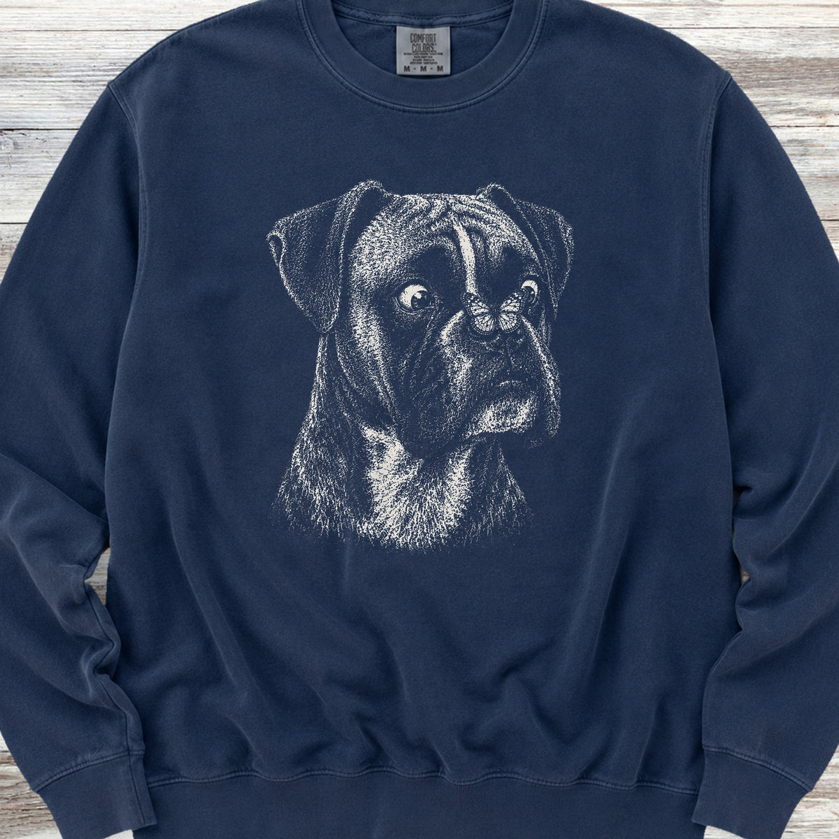 Boxer Butterfly Sweatshirt - True Navy