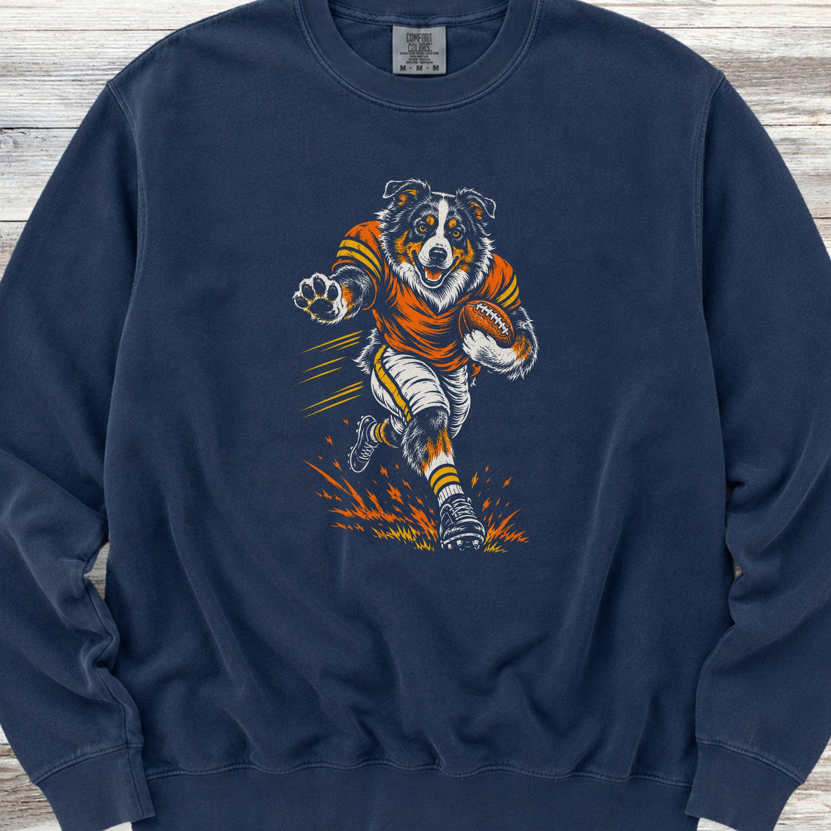 Australian Shepherd Football Sweatshirt - True Navy