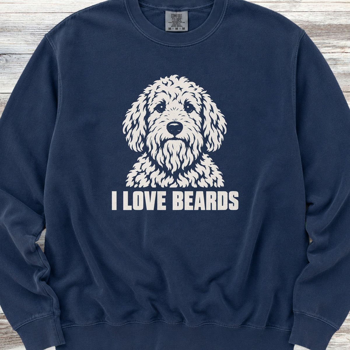 Doodle I Love Beards Sweatshirt - True Navy