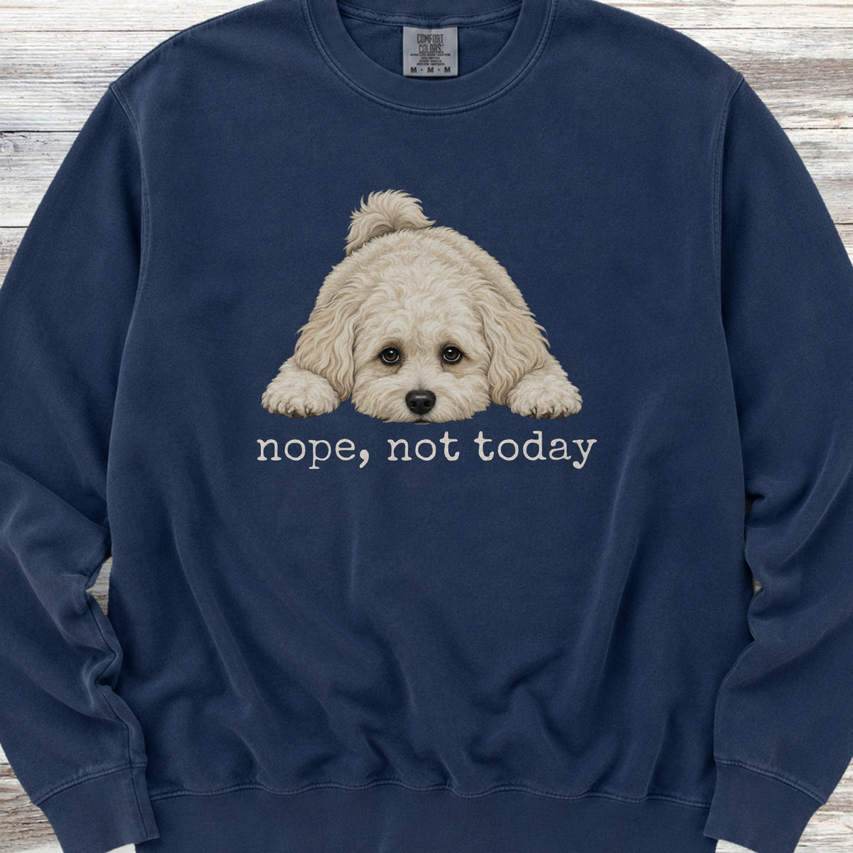 Maltipoo Nope Sweatshirt - True Navy