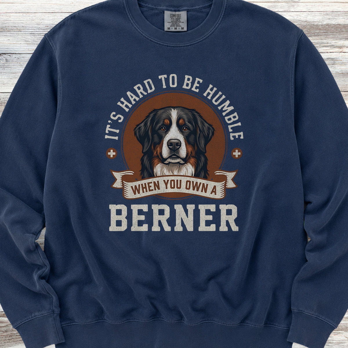 Bernese Mountain Dog Humble Sweatshirt - True Navy