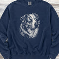 Australian Shepherd Butterfly Sweatshirt - True Navy