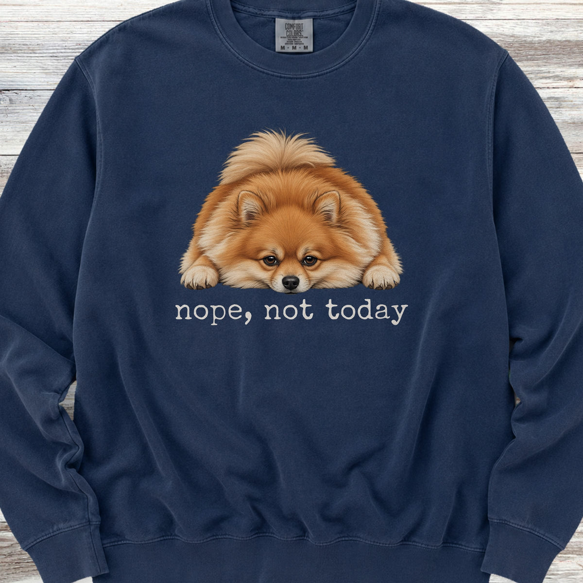 Pomeranian Nope Sweatshirt - True Navy