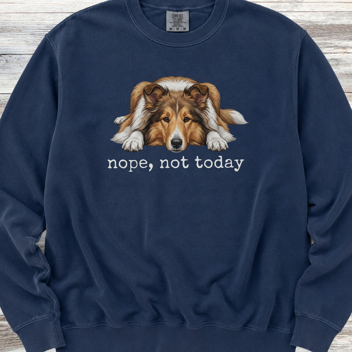 Rough Collie Nope Sweatshirt - True Navy