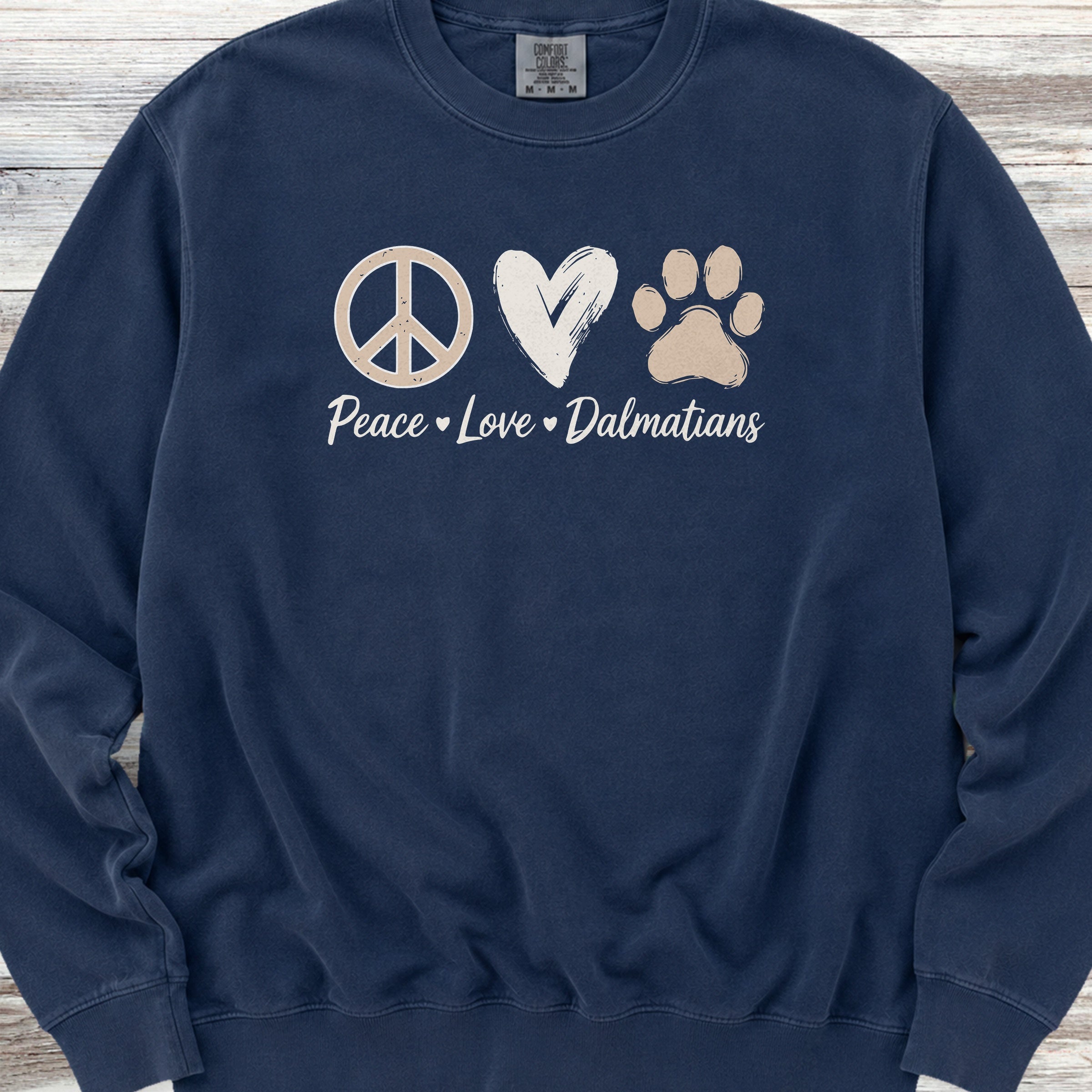 Dalmatian Peace Sweatshirt - True Navy