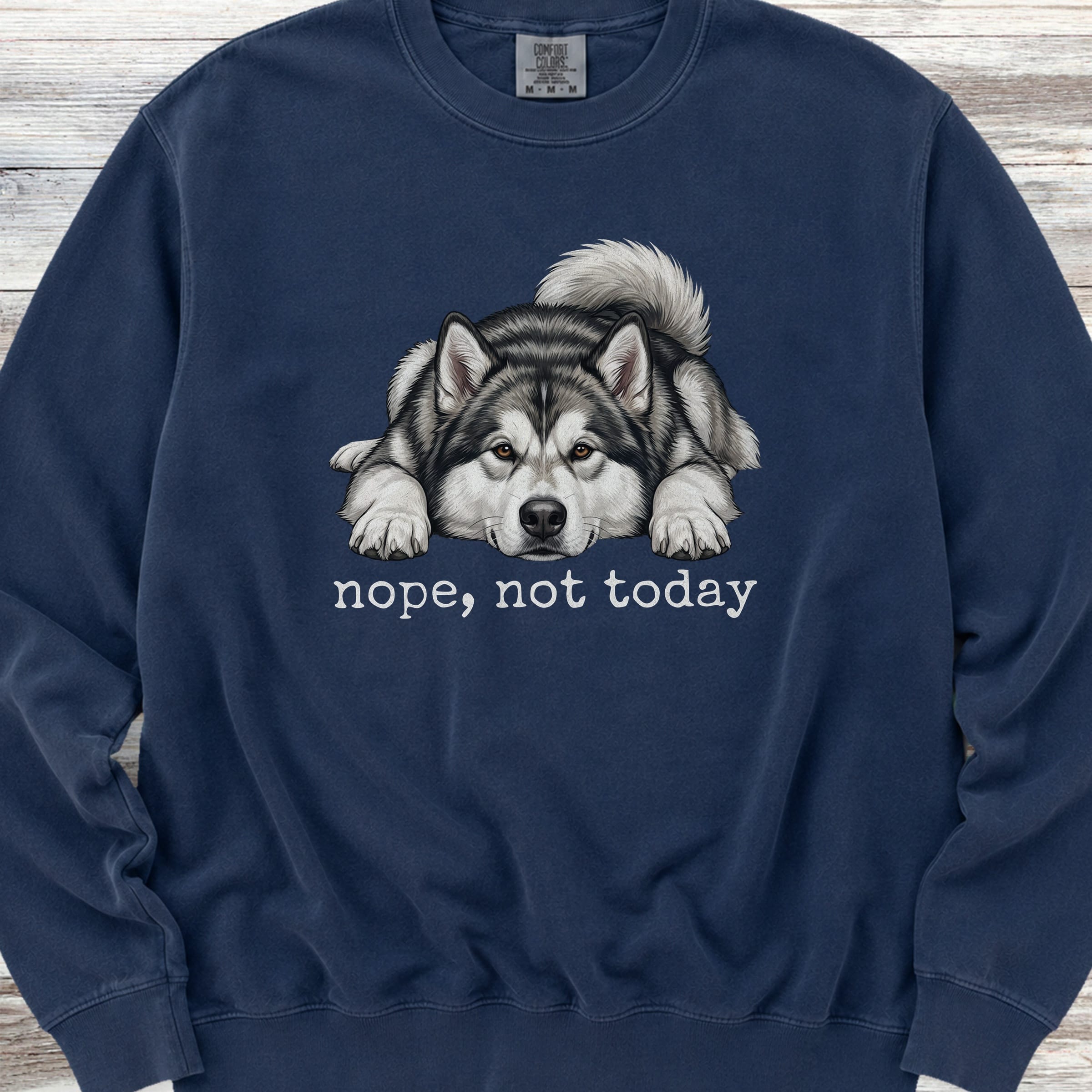 Alaskan Malamute Nope Sweatshirt - True Navy