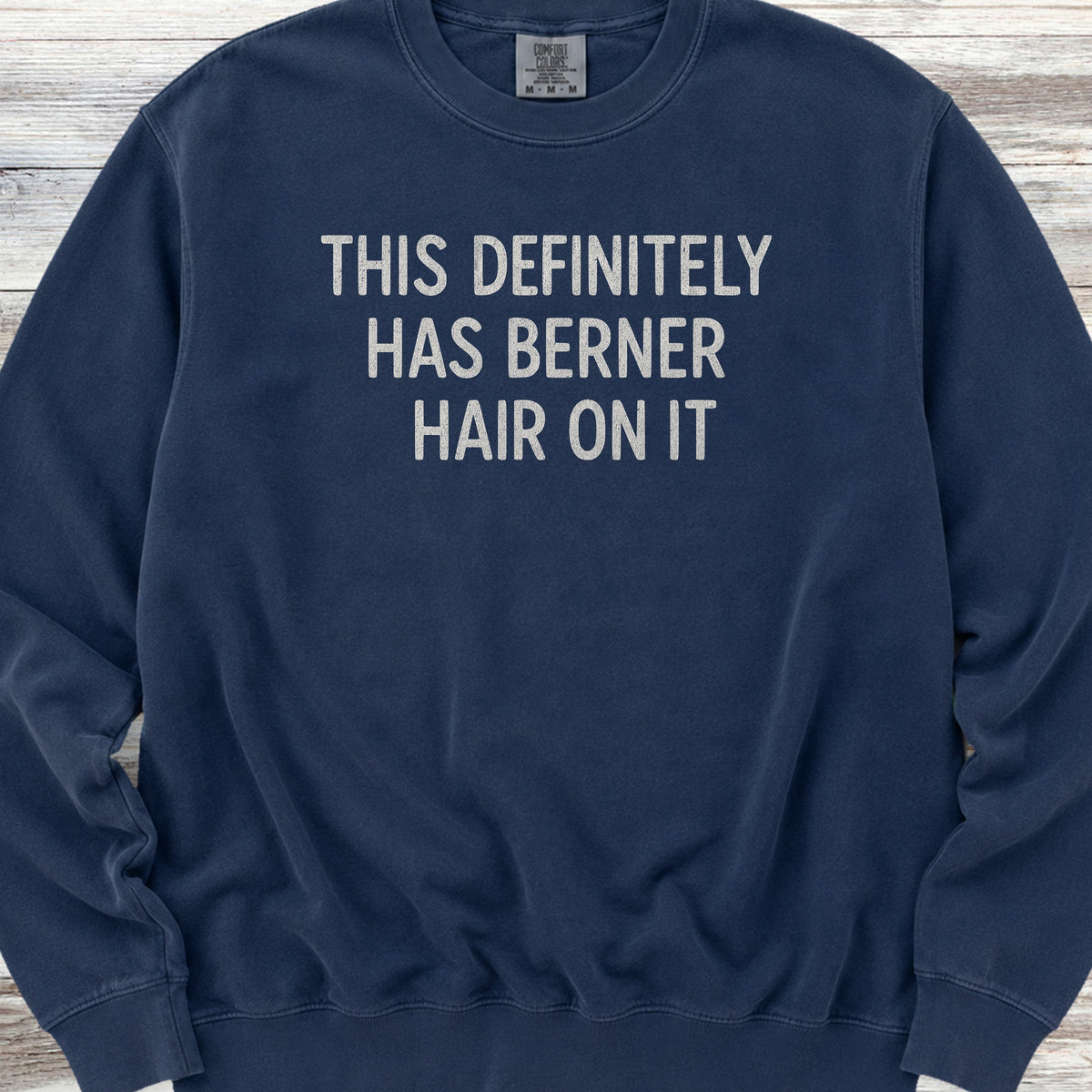 Bernese Mountain Dog Hair Sweatshirt - True Navy