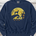 Greyhound Halloween Moon Sweatshirt - True Navy