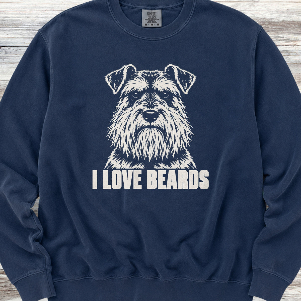Schnauzer I Love Beards Sweatshirt - True Navy