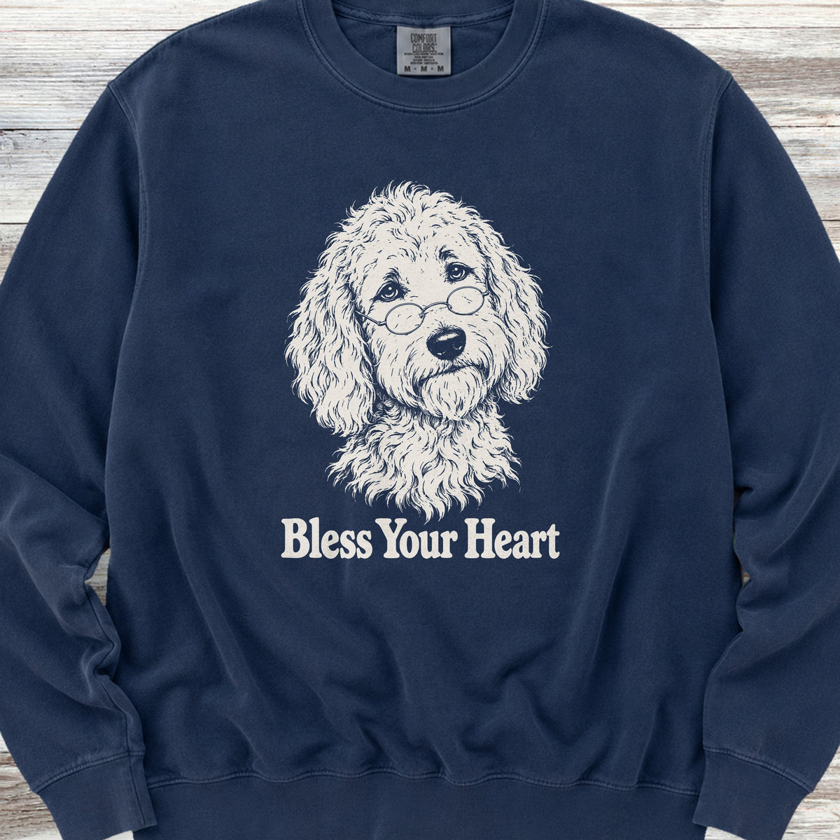 Goldendoodle Bless Your Heart Sweatshirt - True Navy