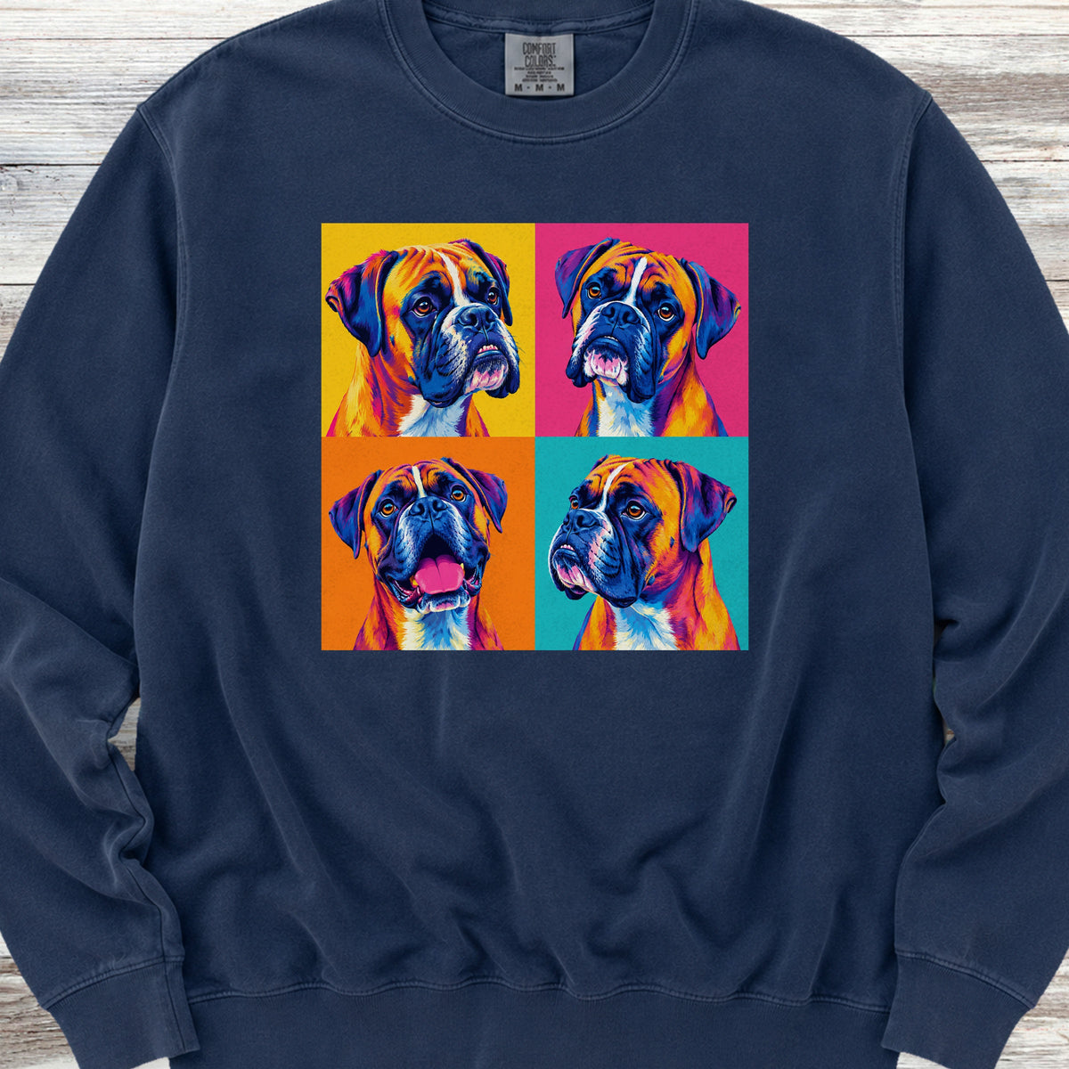 Boxer Pop Art Sweatshirt - True Navy