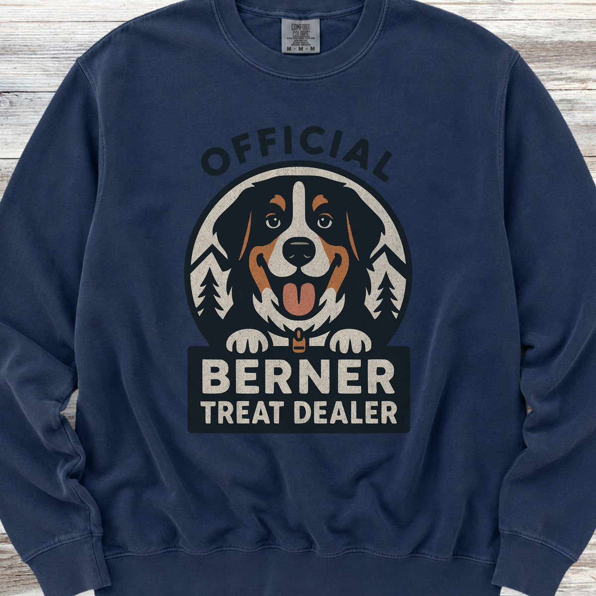 Bernese Mountain Dog Treat Dealer Sweatshirt - True Navy
