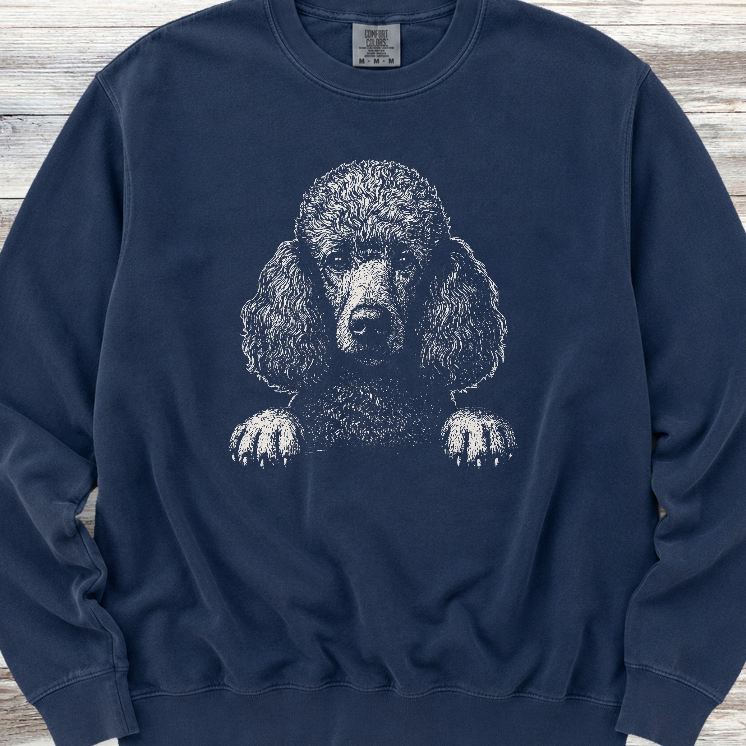 Hello Poodle Sweatshirt - True Navy