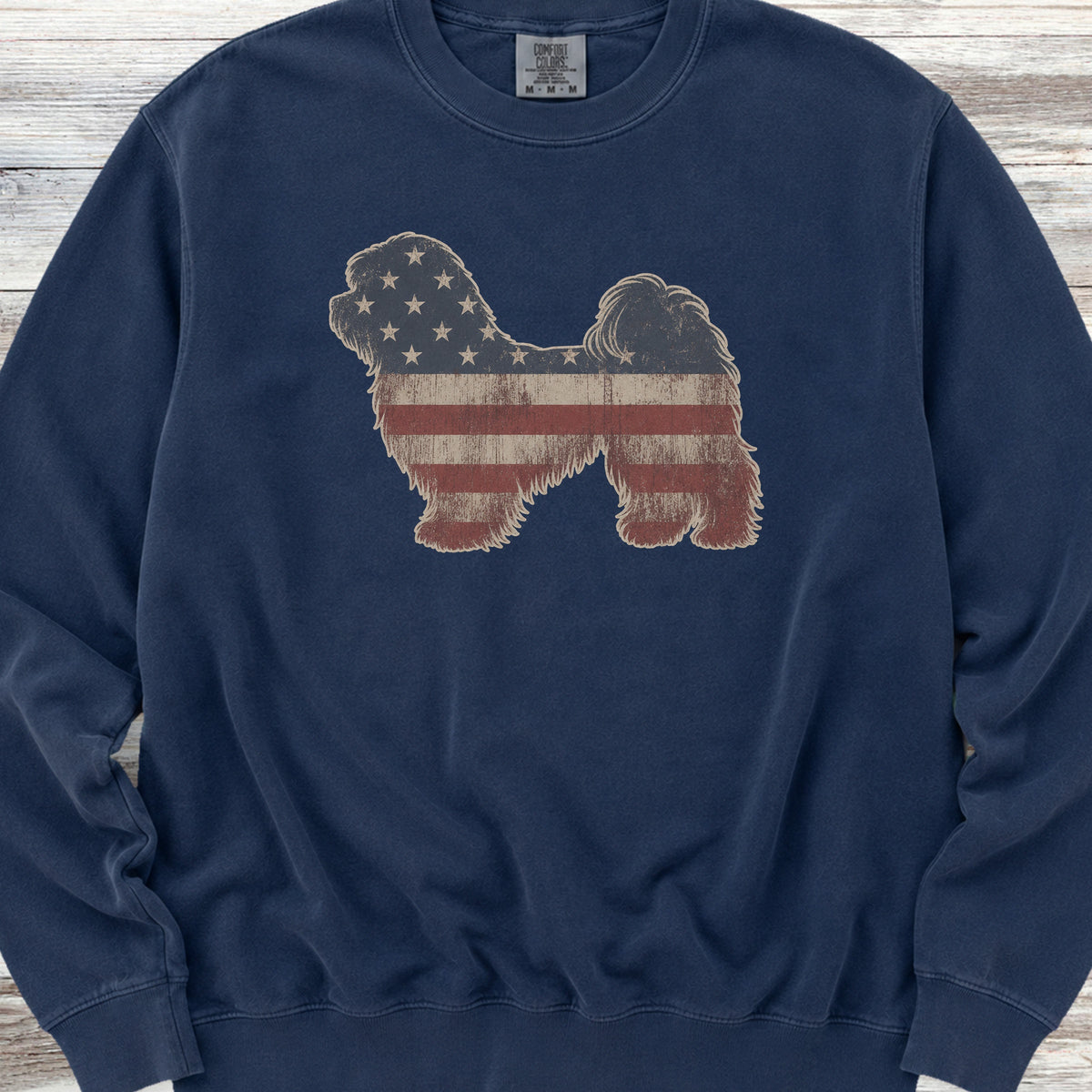 Havanese Vintage USA Sweatshirt - True Navy