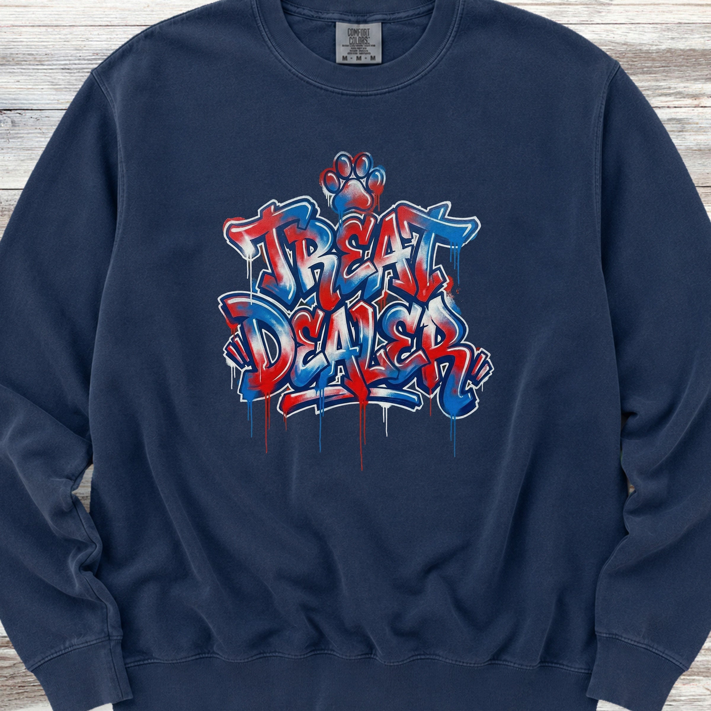 Treat Dealer American Grafitti Sweatshirt - True Navy
