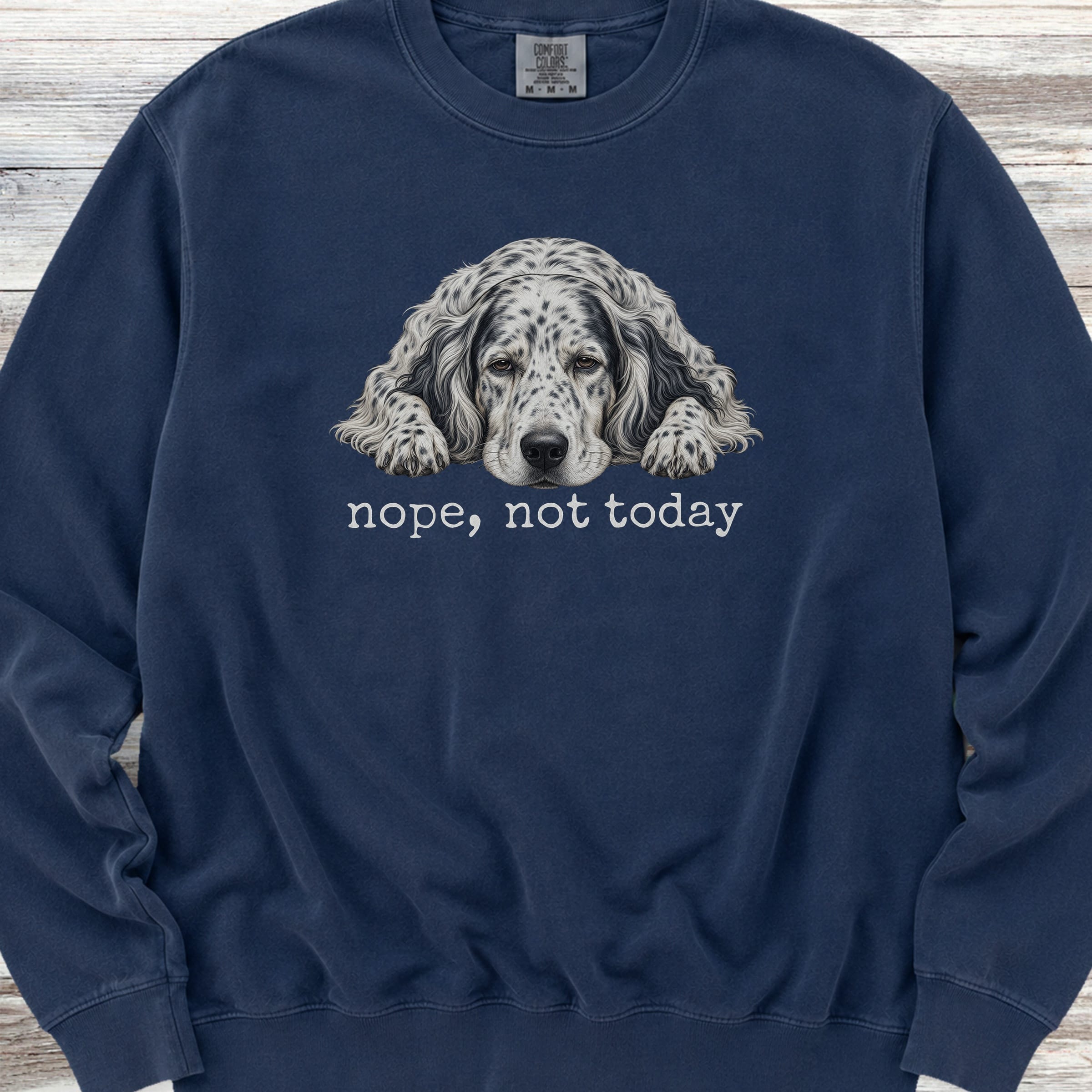 English Setter Nope Sweatshirt - True Navy