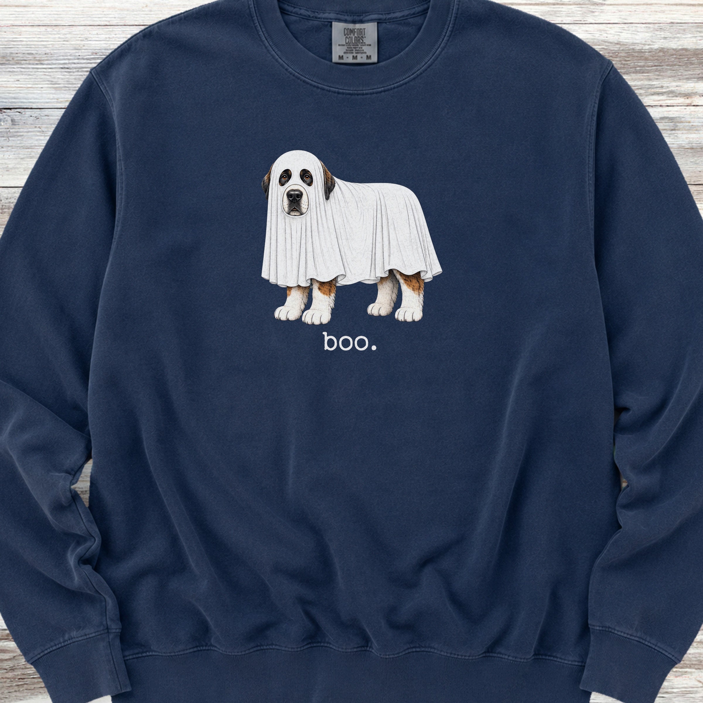 Saint Bernard Boo Sweatshirt - True Navy