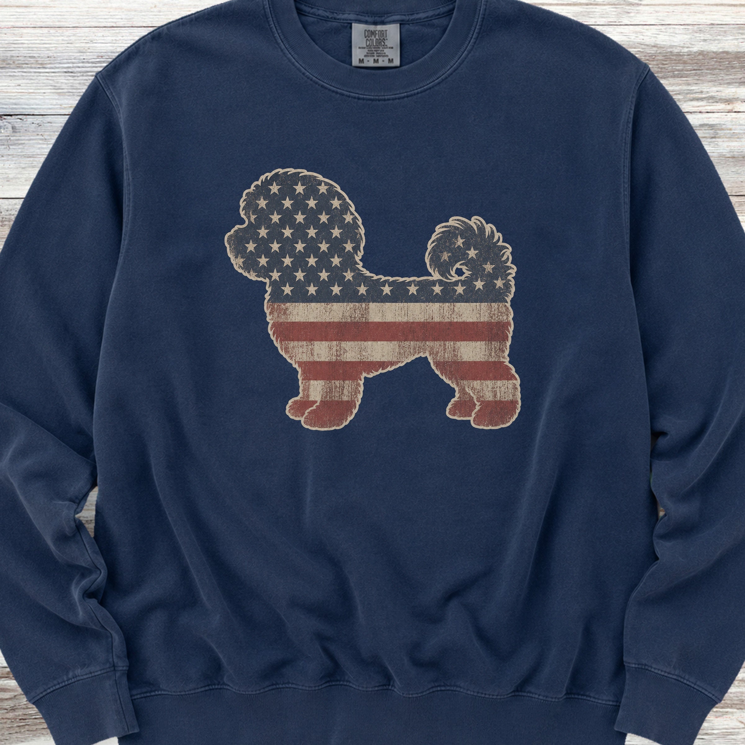 Maltipoo Vintage USA Sweatshirt - True Navy