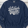 Bichon Frise Groovy Mom Sweatshirt - True Navy