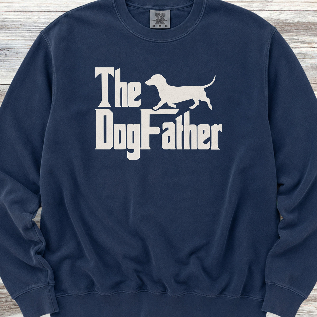 Dachshund Dog Father Sweatshirt - True Navy