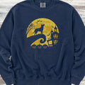 Smooth Collie Halloween Moon Sweatshirt - True Navy
