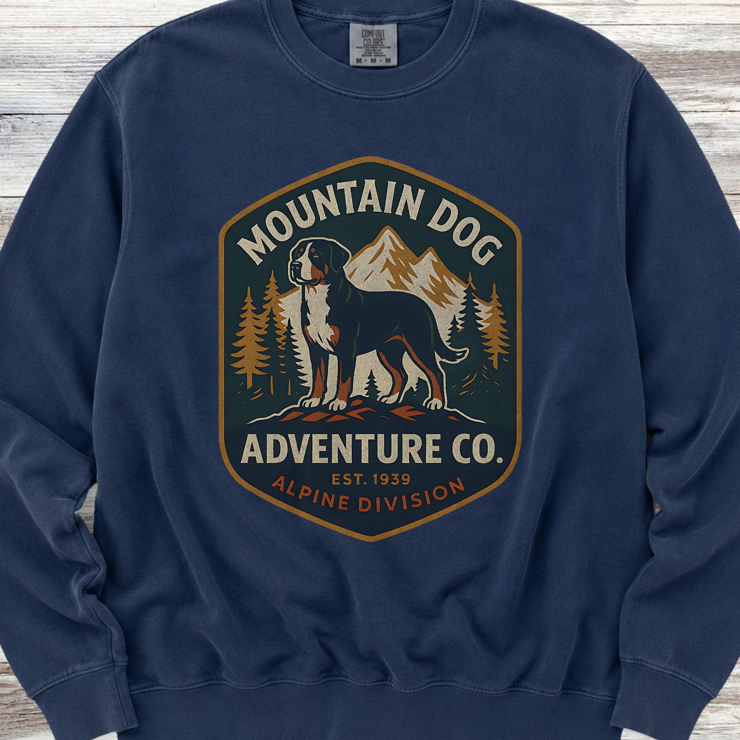 Swiss Mountain Dog Adventure Co Sweatshirt - True Navy