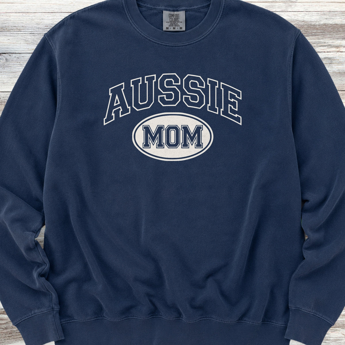 Australian Shepherd University Mom Sweatshirt - True Navy