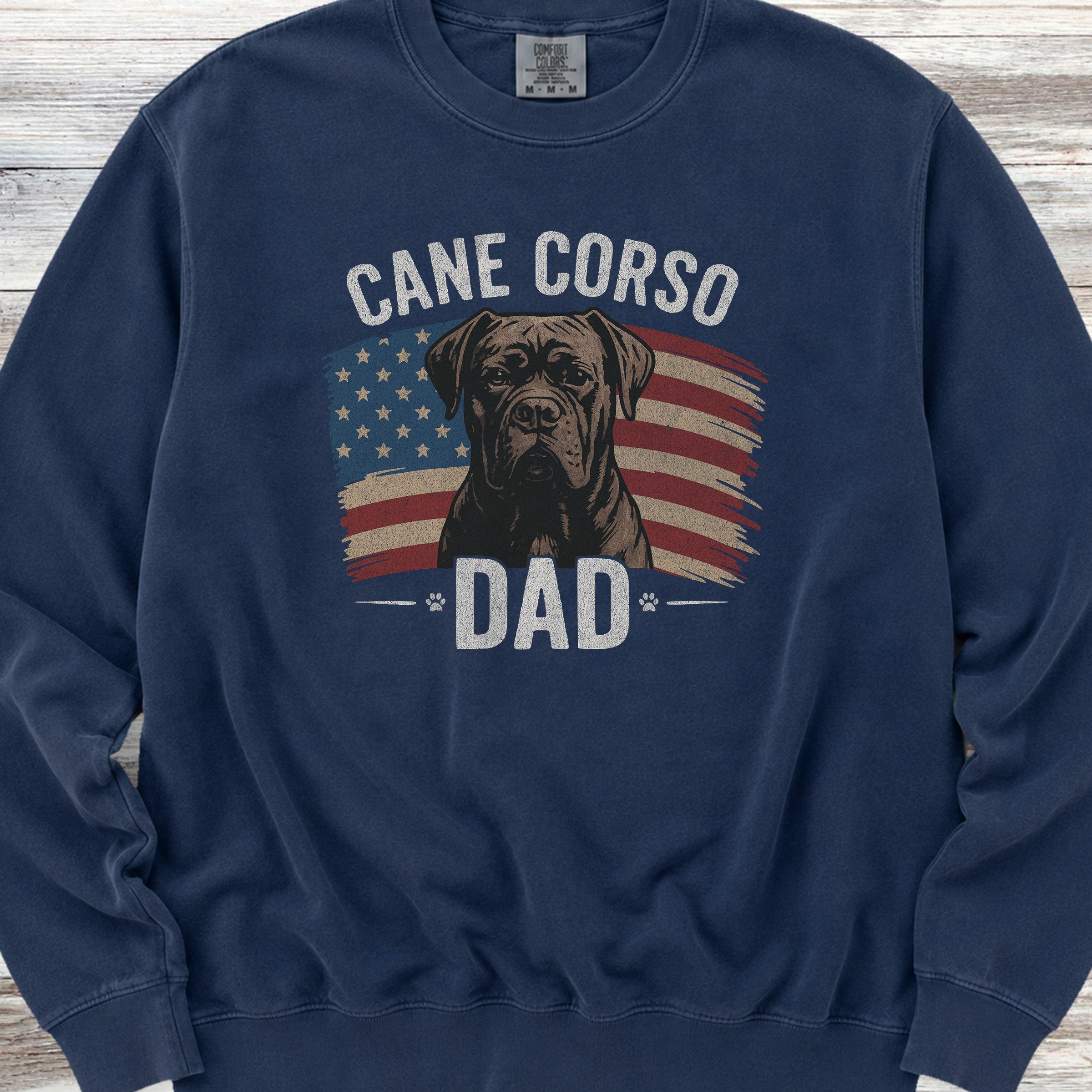 Cane Corso Dad Flag Sweatshirt - True Navy