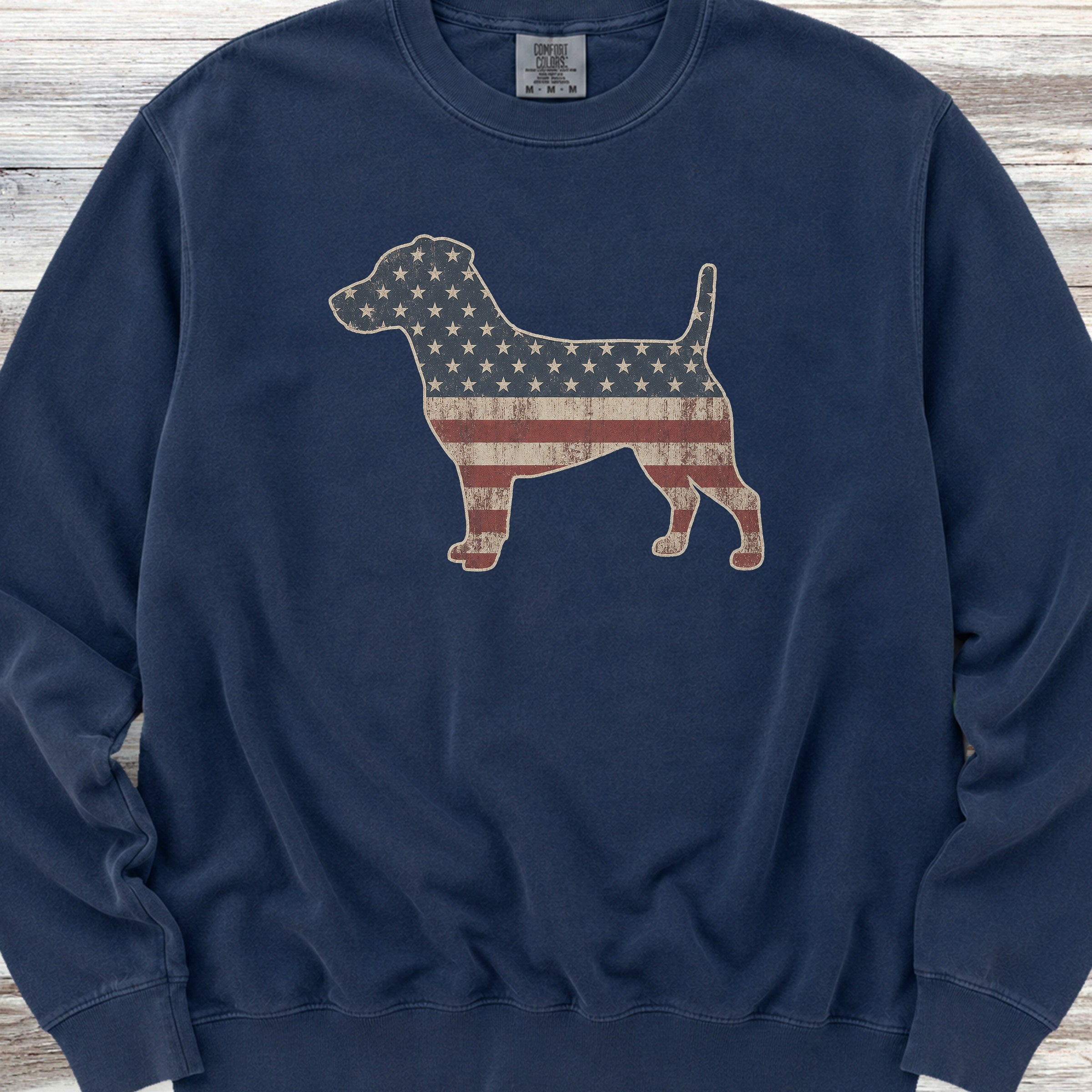 Jack Russell Vintage USA Sweatshirt - True Navy