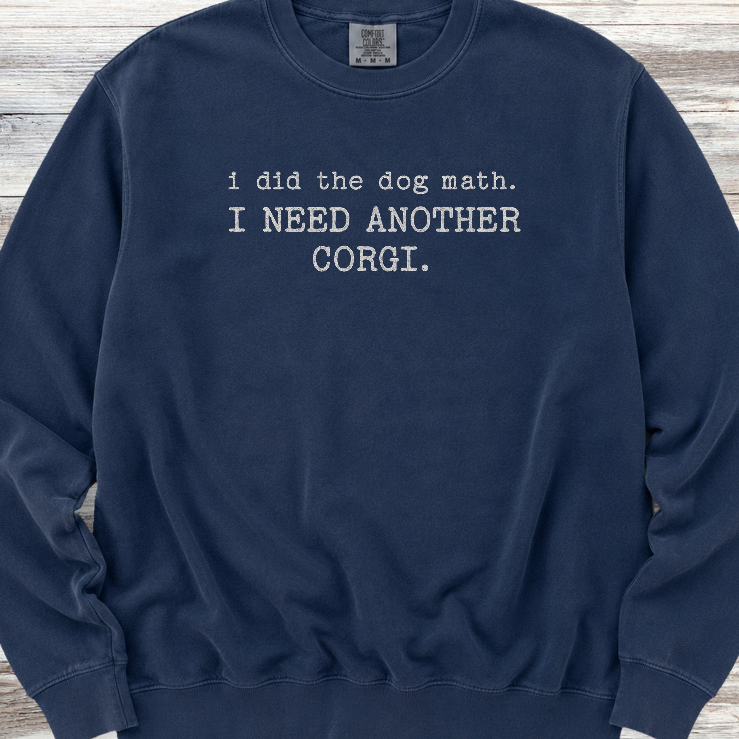 Corgi Dog Math Sweatshirt - True Navy