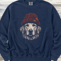 Golden Retriever Maple Beanie Sweatshirt - True Navy