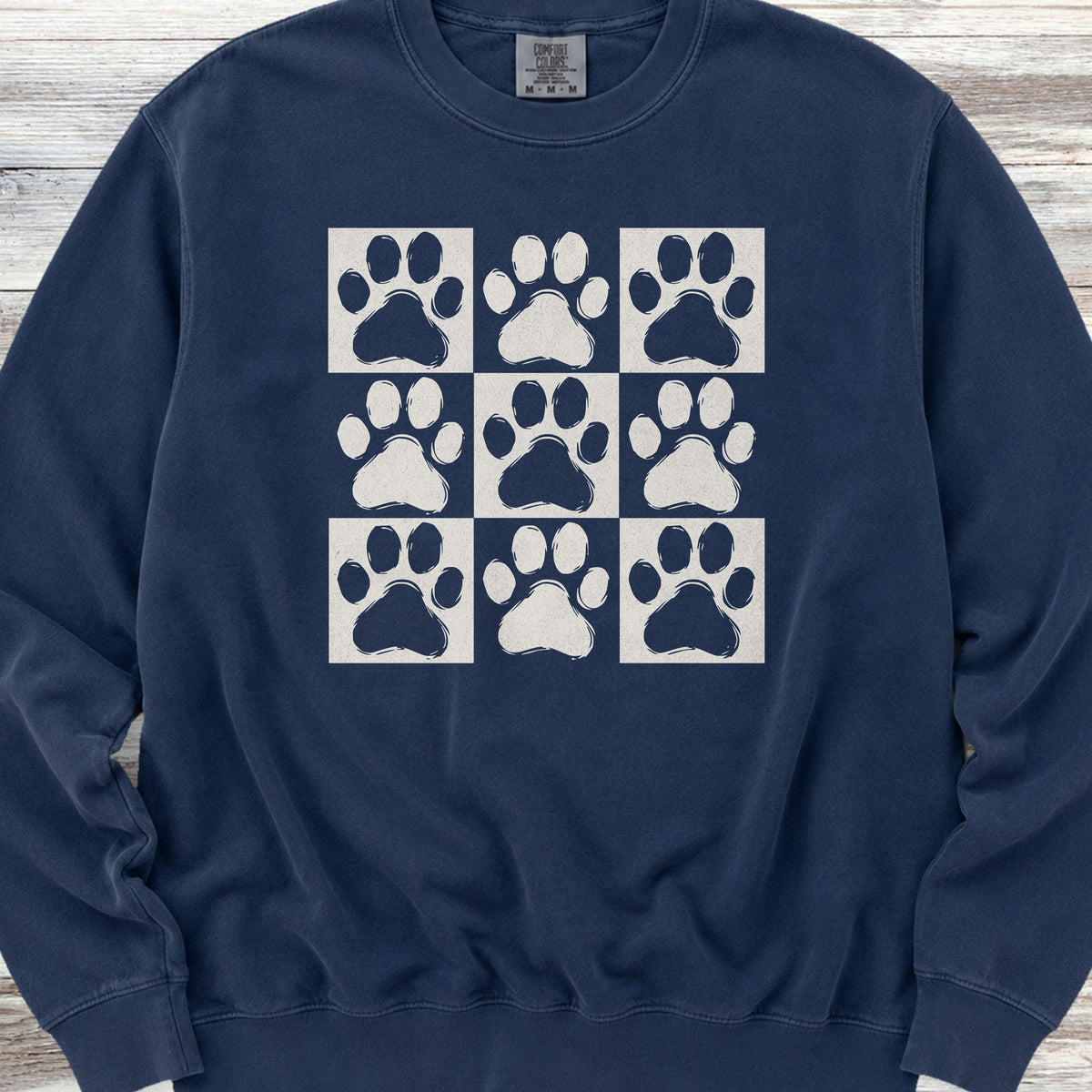 Paw Prints Sweatshirt - True Navy