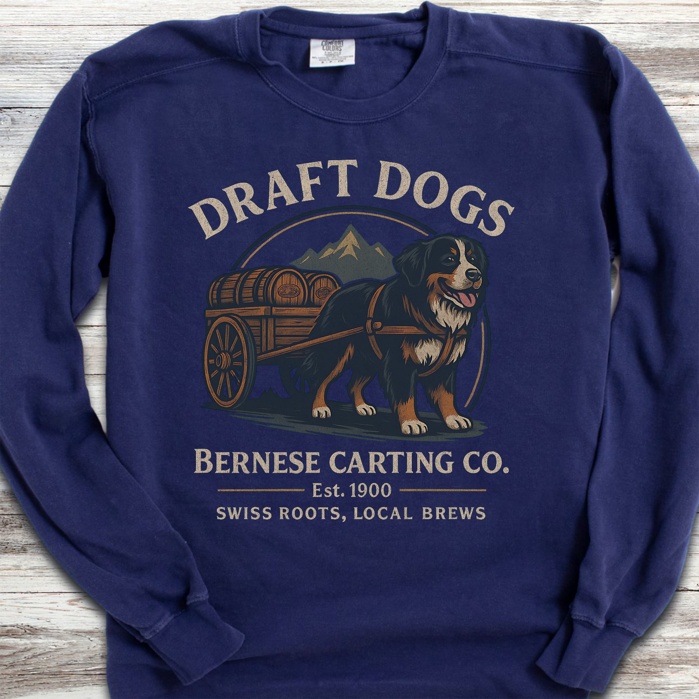 Bernese Mountain Dog Draft Dogs Sweatshirt - True Navy
