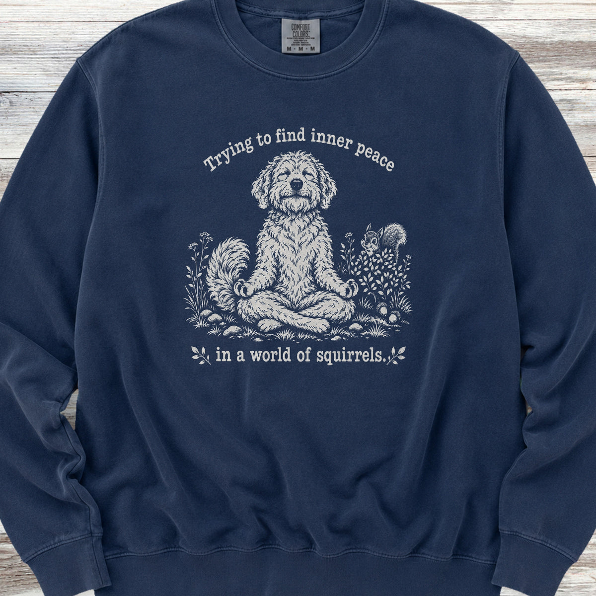 Goldendoodle Inner Peace Sweatshirt - True Navy