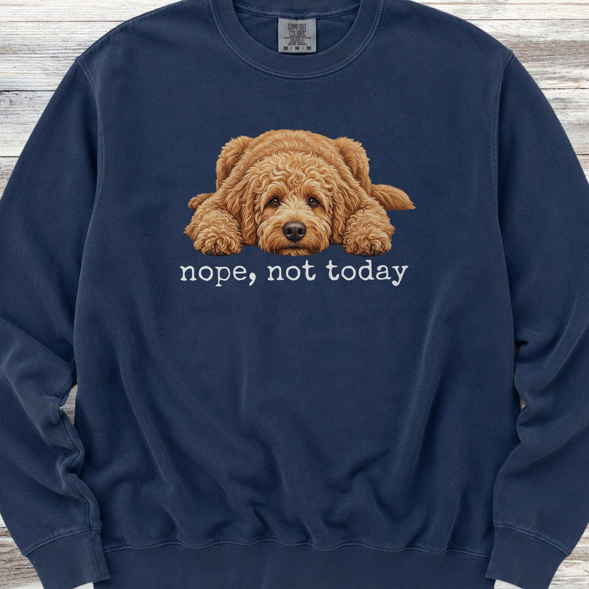 Goldendoodle Nope Sweatshirt - True Navy
