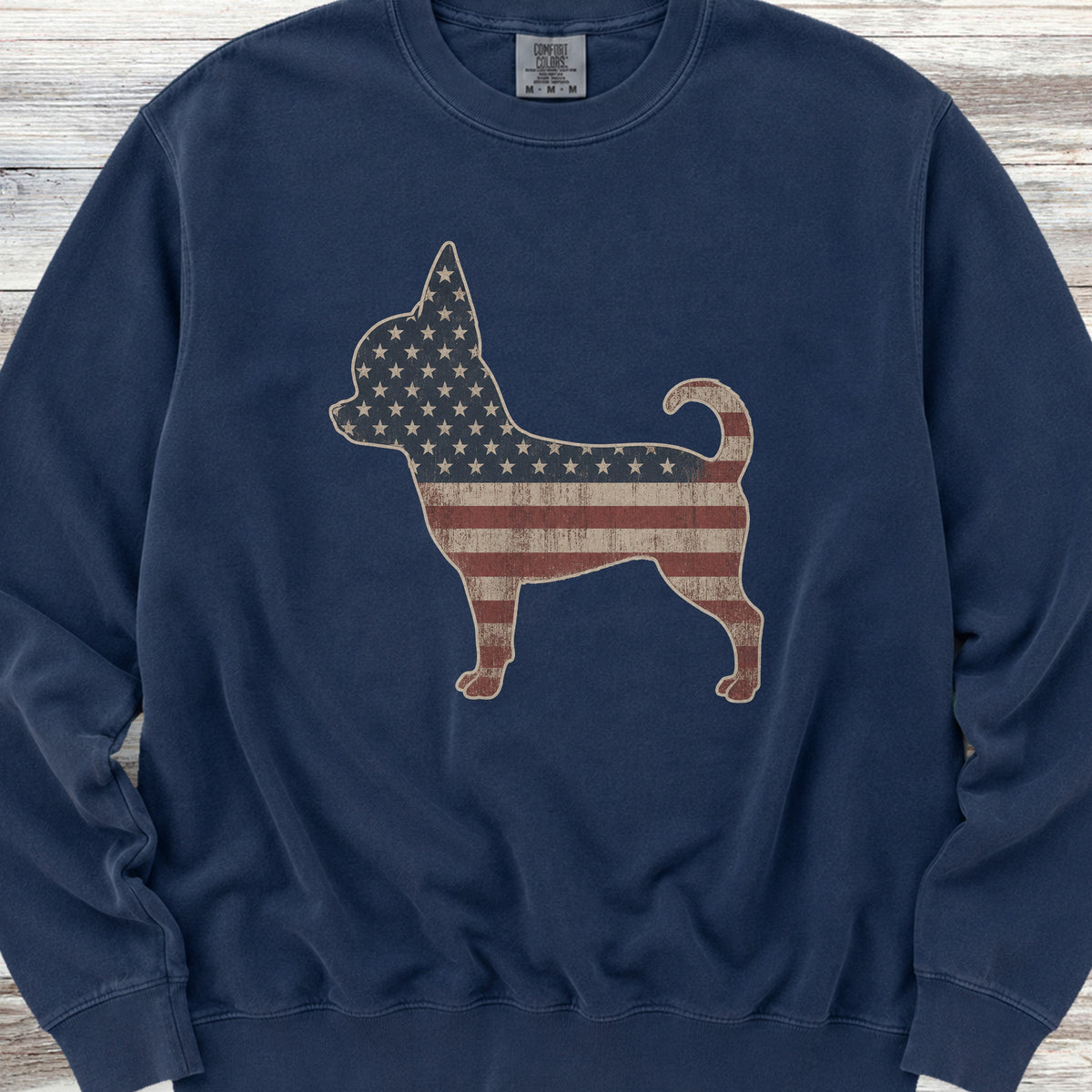 Chihuahua Vintage USA Sweatshirt - True Navy