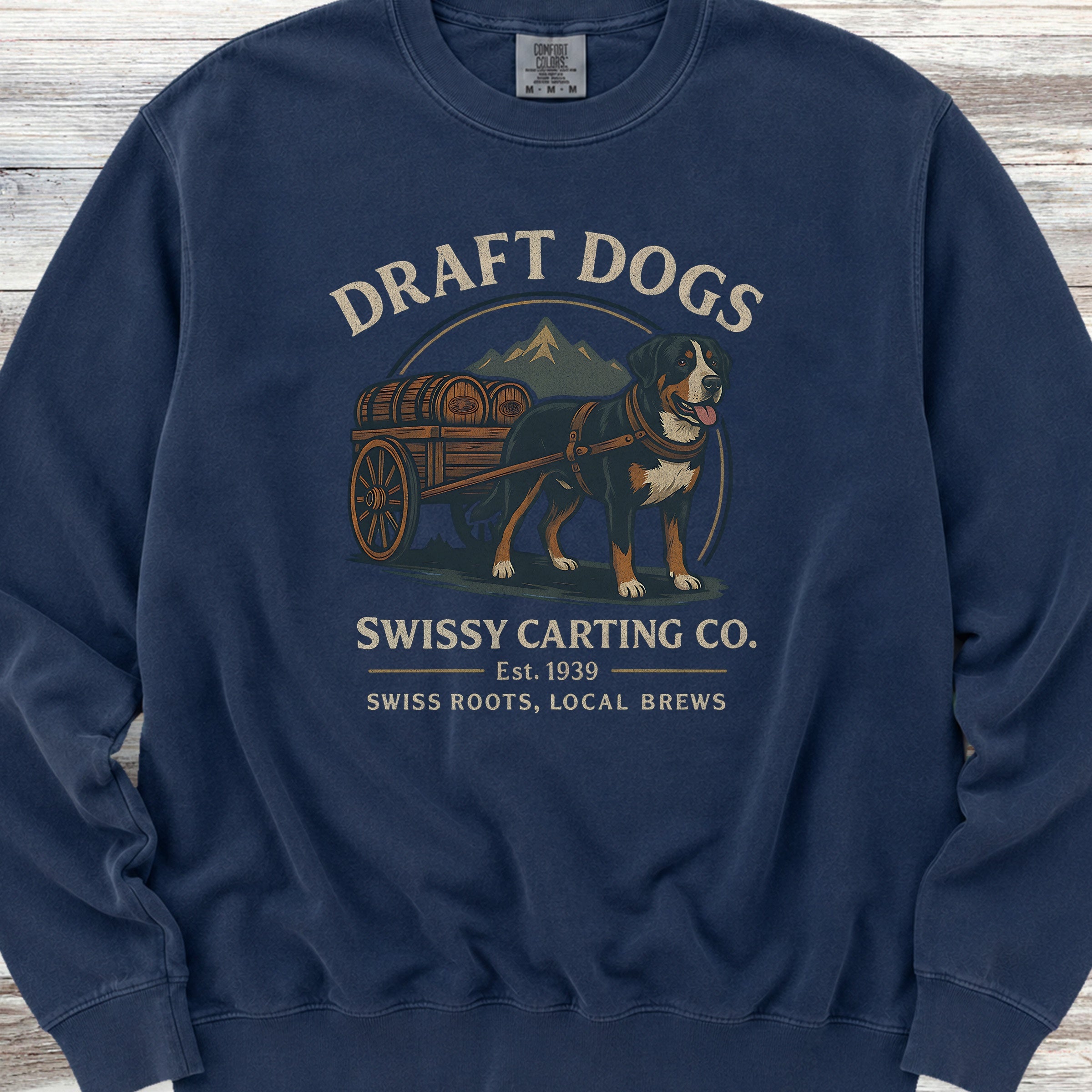Swiss Mountain Dog Draft Dogs Sweatshirt - True Navy